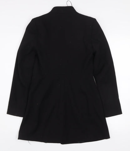 Zara Women Black Shawl Collar Longline Blazer Jacket S