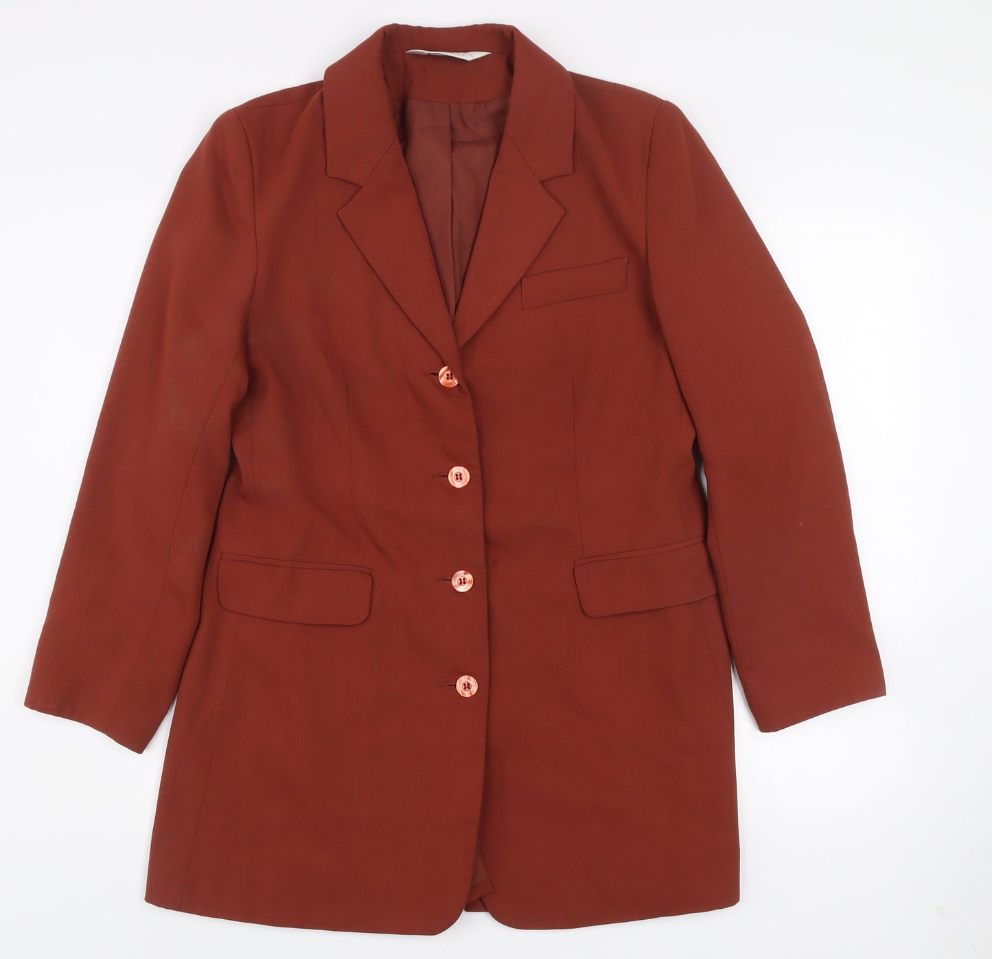 Modern Classics Women's Brown Size 12 Long Blazer Jacket