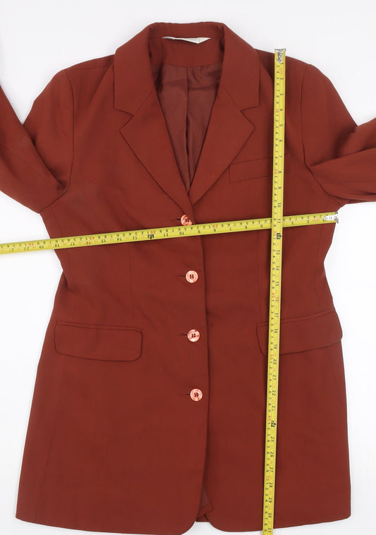 Modern Classics Women's Brown Size 12 Long Blazer Jacket