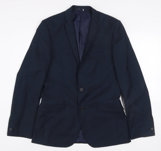 Mens UK Size 38 Red Herring Regular Blue Suit Jacket