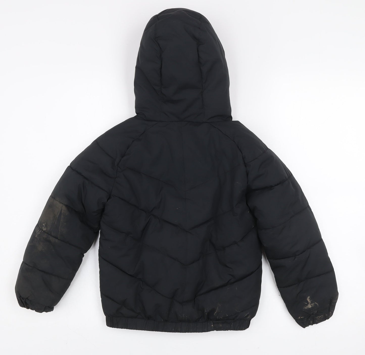 Nike Boys Black Hooded Puffer Jacket 6 Years Winter Coat