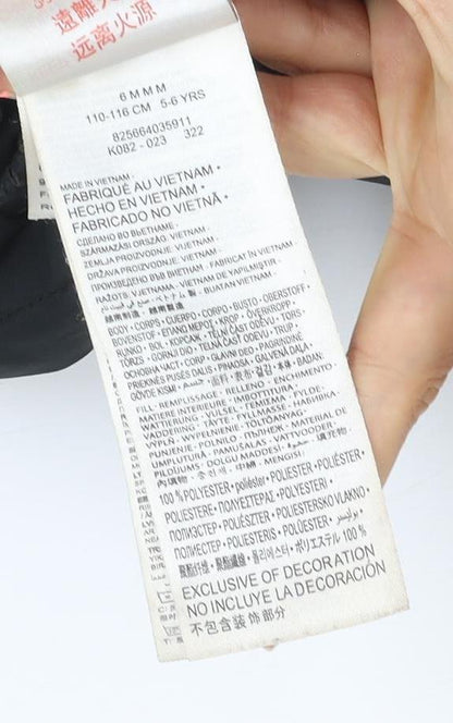 Nike Boys Black Hooded Puffer Jacket 6 Years Winter Coat