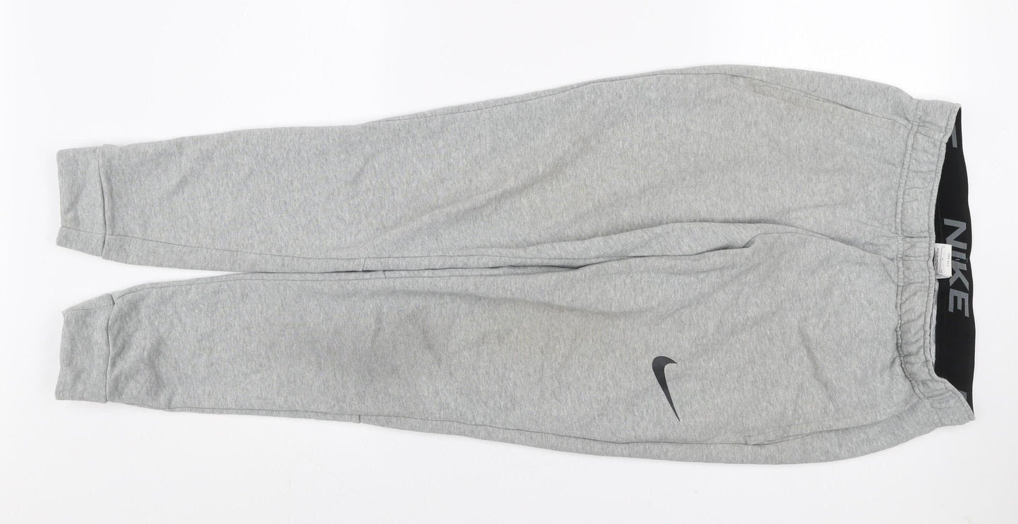 Nike Men's Grey Dri-Fit Jogger Sweatpants Small Regular Fit