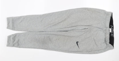 Nike Men's Grey Dri-Fit Jogger Sweatpants Small Regular Fit