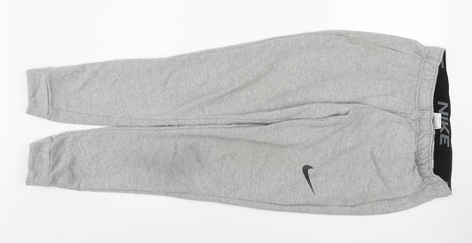 Nike Men's Grey Dri-Fit Jogger Sweatpants Small Regular Fit
