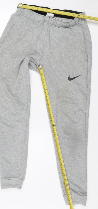 Nike Men's Grey Dri-Fit Jogger Sweatpants Small Regular Fit
