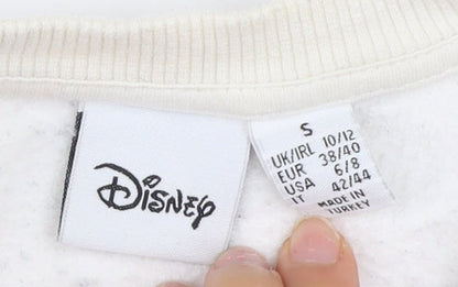 Disney Women's Ivory Mickey Mouse Graphic Pullover Sweatshirt Size 10/12