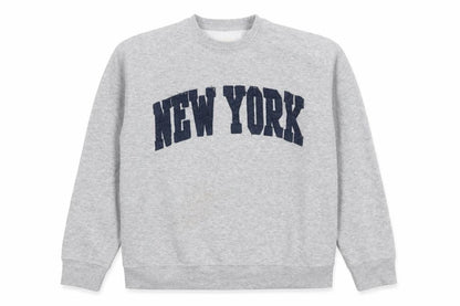 New York Popular Men's Grey Crew Neck Pullover Sweatshirt M