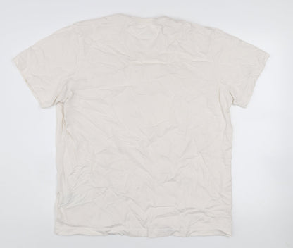 Tommy Jeans Men’s White Cotton Crew Neck Short Sleeve T-Shirt XL