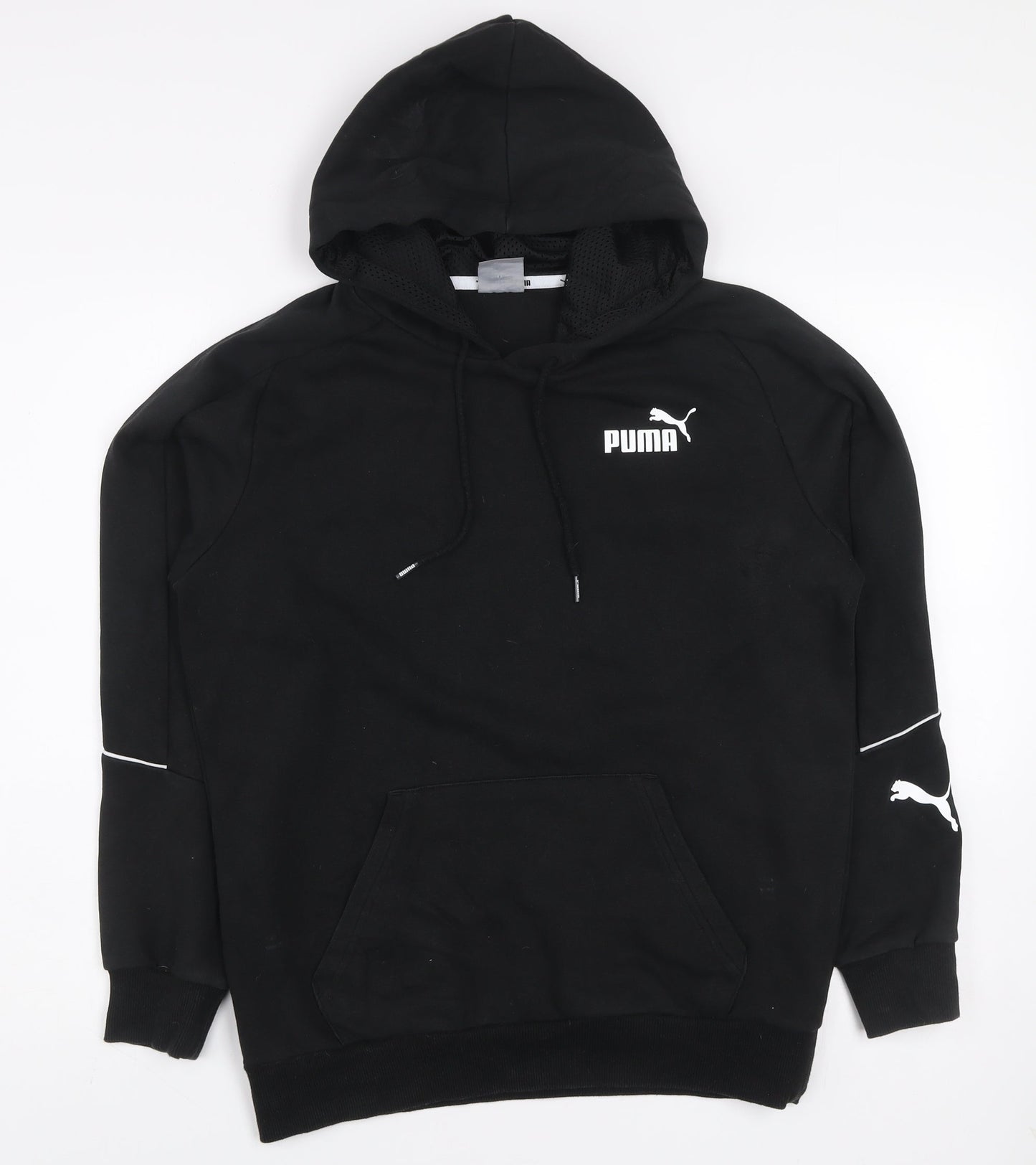 Mens UK Size S PUMA Black Pullover Hoodie