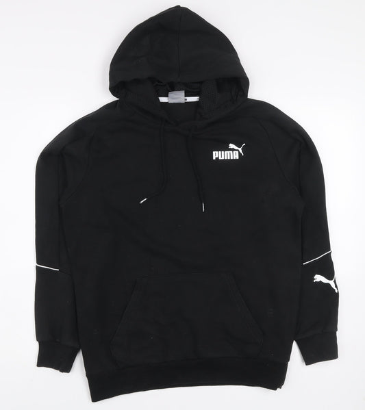Mens UK Size S PUMA Black Pullover Hoodie