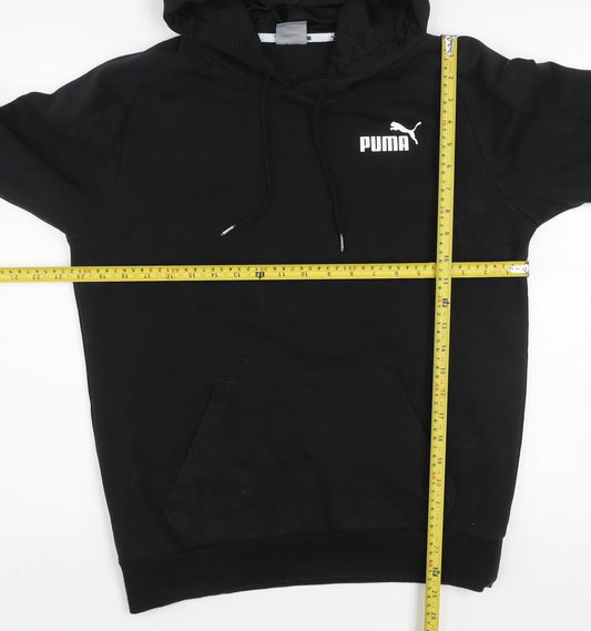 Mens UK Size S PUMA Black Pullover Hoodie
