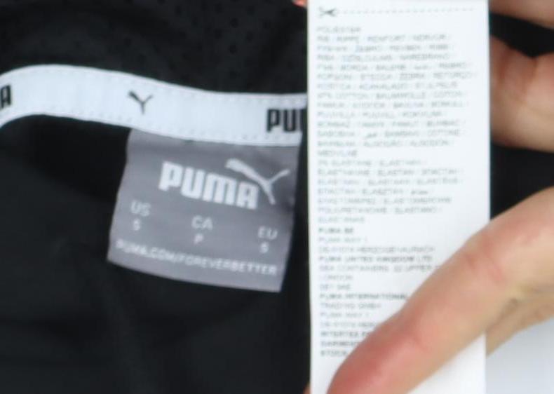 Mens UK Size S PUMA Black Pullover Hoodie