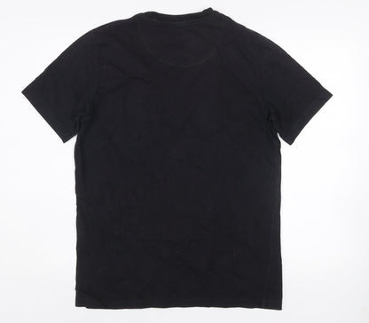 Paul Smith Men’s Black Factory Records Cotton Crew Neck T-Shirt M
