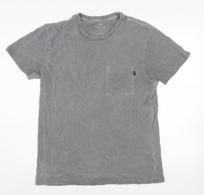 O'Neill Men Grey Cotton Crew Neck Short Sleeve Pocket T-Shirt Medium