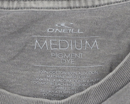 O'Neill Men Grey Cotton Crew Neck Short Sleeve Pocket T-Shirt Medium