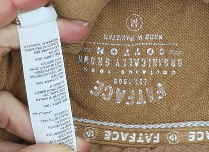 FatFace Men's Brown Cotton Polo Shirt M Regular Fit