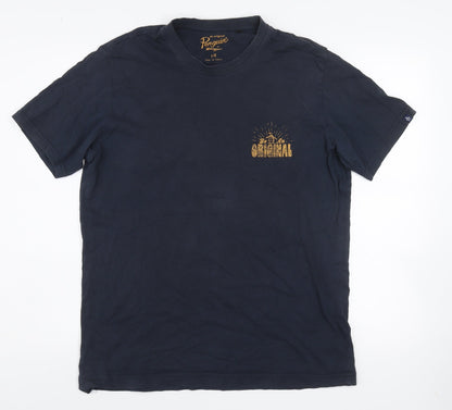 Original Penguin Men’s Blue Cotton Crew Neck T-Shirt Size L