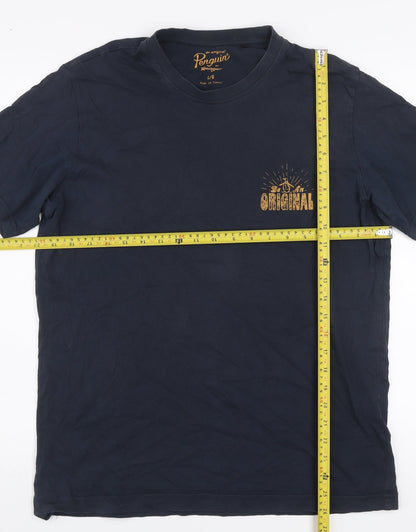 Original Penguin Men’s Blue Cotton Crew Neck T-Shirt Size L