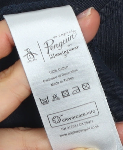 Original Penguin Men’s Blue Cotton Crew Neck T-Shirt Size L