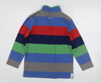Joules Boys Multicoloured 9-10 Years 1/4 Zip Striped Hoodie
