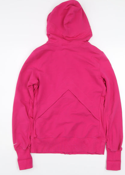 Nike Women’s Pink Full Zip Dri-FIT Hoodie Sweatshirt M
