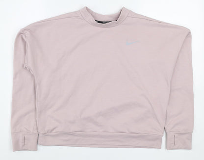 Nike Women’s Pink Dri-Fit Running Sweatshirt Size S Pullover
