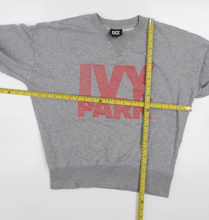Ivy Park Women’s Grey Logo Crew Neck Pullover Sweatshirt XS