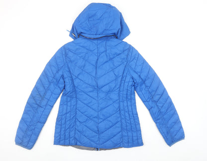 Womens UK Size S Michael Kors Blue Puffer Jacket