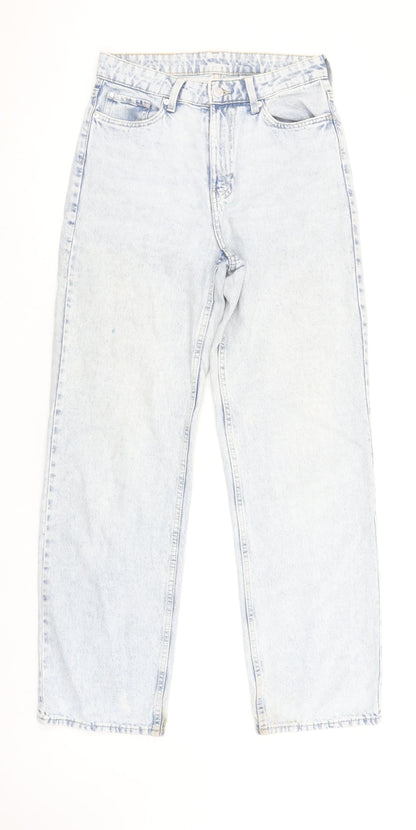 &Denim Women’s Blue High Waist Straight Jeans Size 8