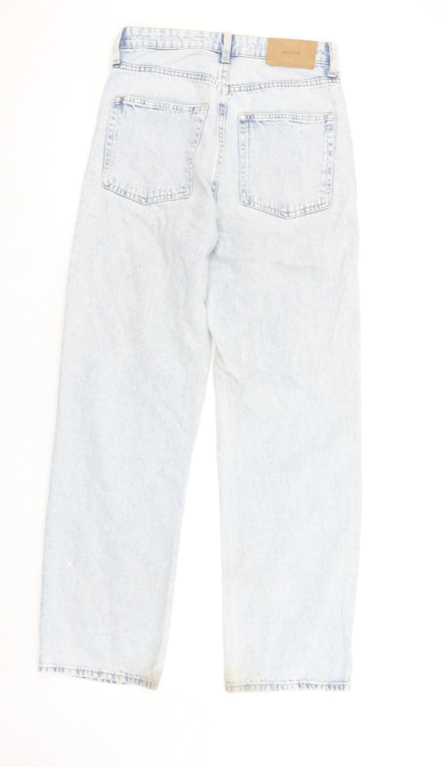 &Denim Women’s Blue High Waist Straight Jeans Size 8
