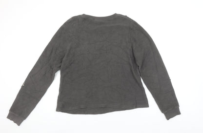 Topshop Women Grey Studded Cotton Knit Jumper UK 10