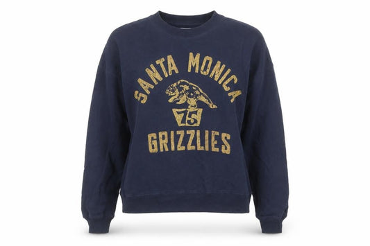 Hollister Womens Navy Blue Santa Monica Grizzlies Pullover Sweatshirt L