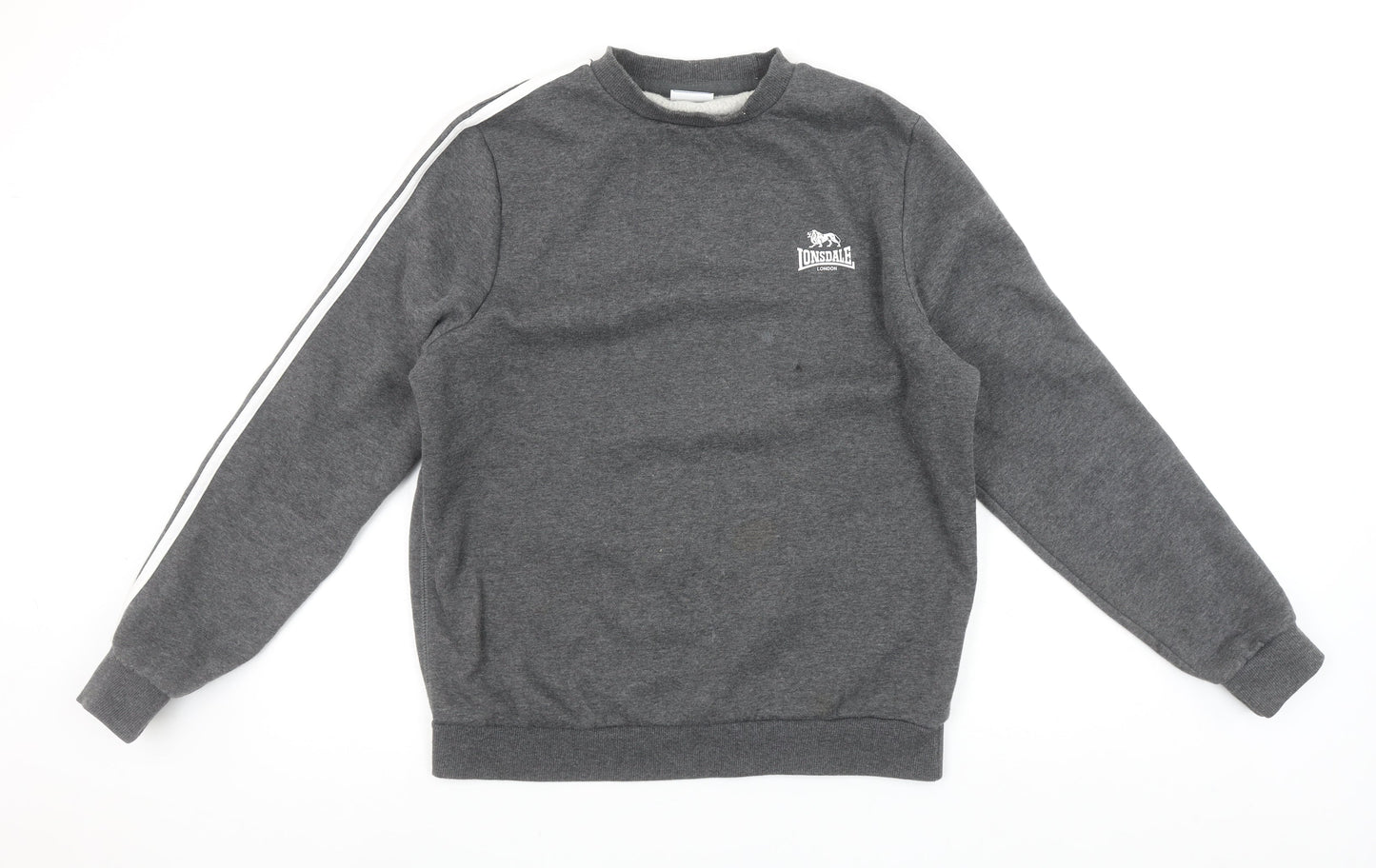 Lonsdale London Women's Grey Sweatshirt Medium Pullover Crew Neck
