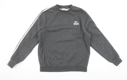 Lonsdale London Women's Grey Sweatshirt Medium Pullover Crew Neck