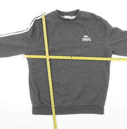 Lonsdale London Women's Grey Sweatshirt Medium Pullover Crew Neck