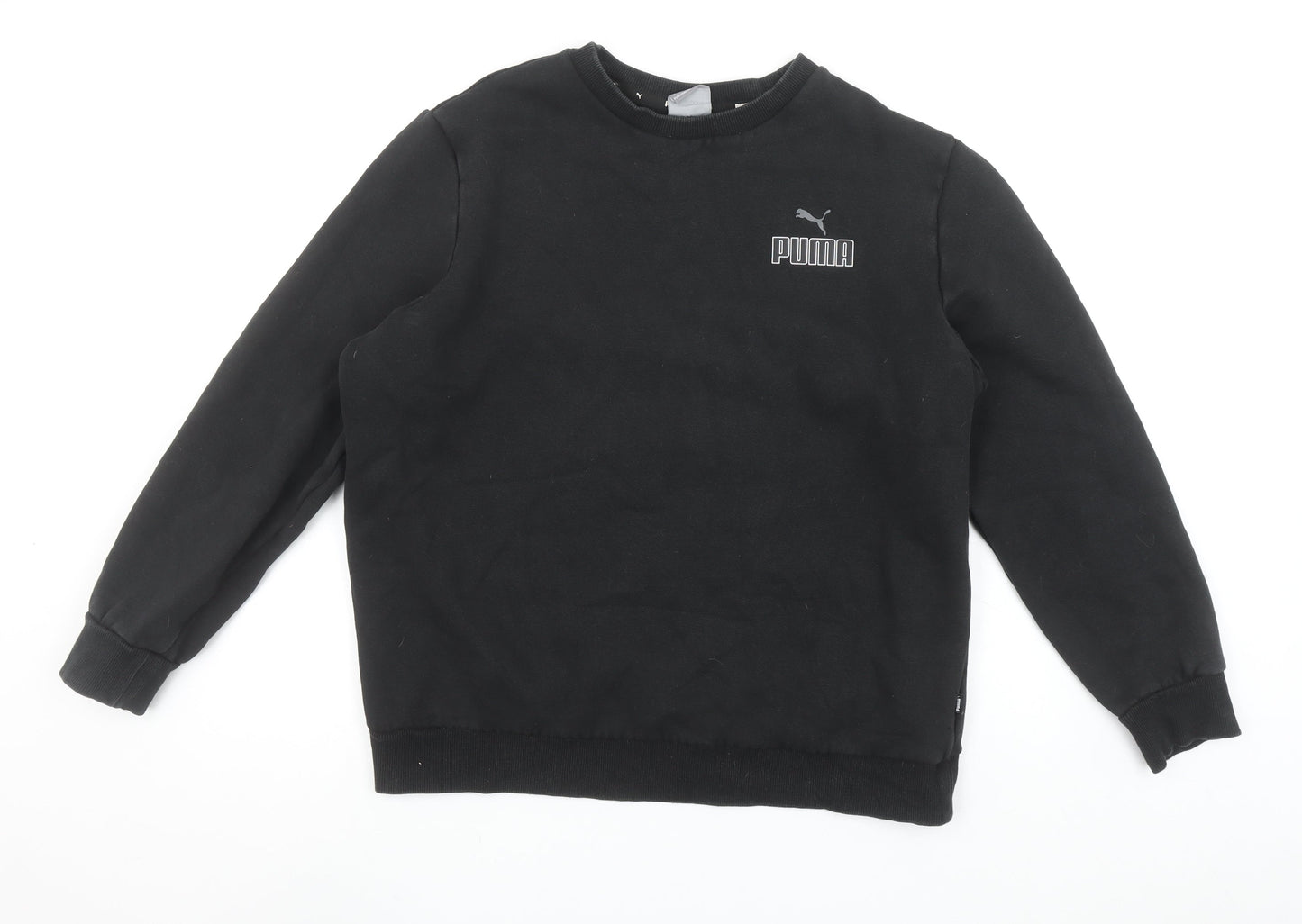 Puma Womens Black Large Crew Neck Pullover Sweatshirt