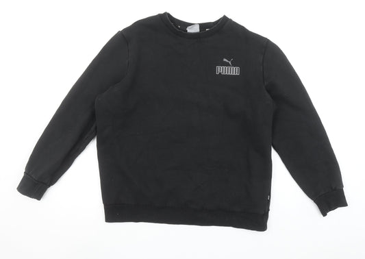 Puma Womens Black Large Crew Neck Pullover Sweatshirt