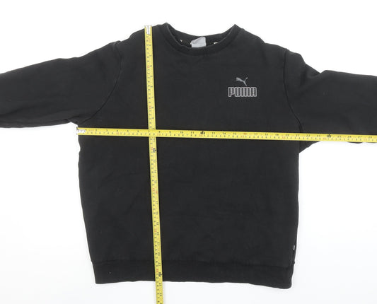 Puma Womens Black Large Crew Neck Pullover Sweatshirt