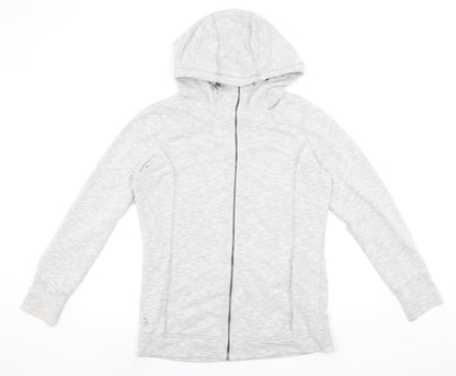 Regatta Women Grey Full Zip Hoodie UK 12 Lined Outdoor Sweatshirt