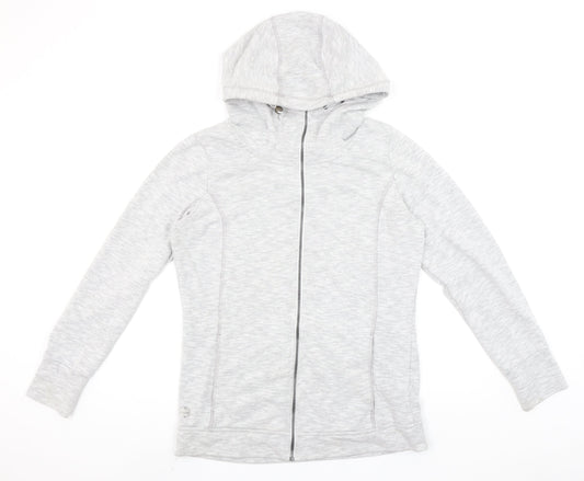 Regatta Women Grey Full Zip Hoodie UK 12 Lined Outdoor Sweatshirt