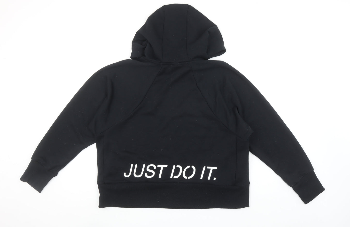 Nike Women’s Black Dri-FIT Pullover Hoodie Medium Logo Just Do It