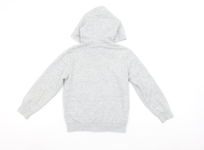 Champion Girls Grey Full Zip Hoodie Size 7-8 Years Sports Style