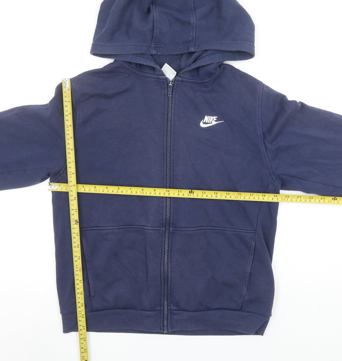 Nike Boys Blue Full Zip Hoodie XL 15-16 Years Cotton Blend Casual