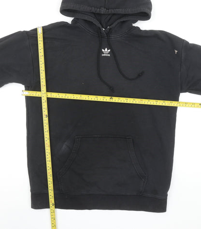 Adidas Men's Black Pullover Hoodie Size S Cotton Blend Sportswear