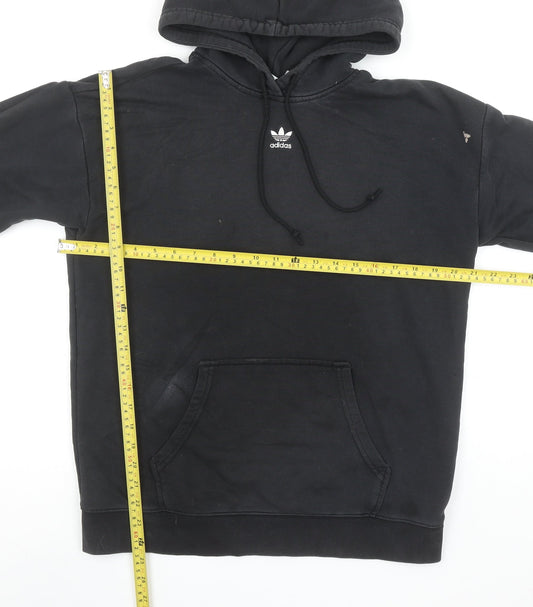 Adidas Men's Black Pullover Hoodie Size S Cotton Blend Sportswear