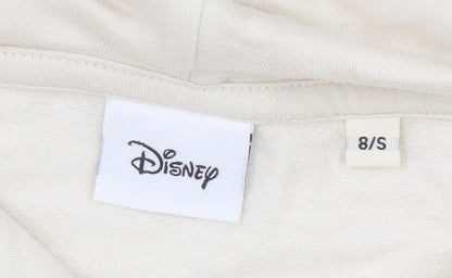 Disney Women Beige Mickey Mouse Pullover Hoodie Size 8 S