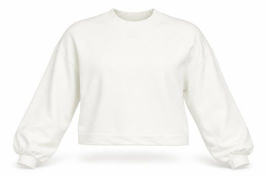 Sweaty Betty Women White Cotton Blend Backless Pullover Sweatshirt L