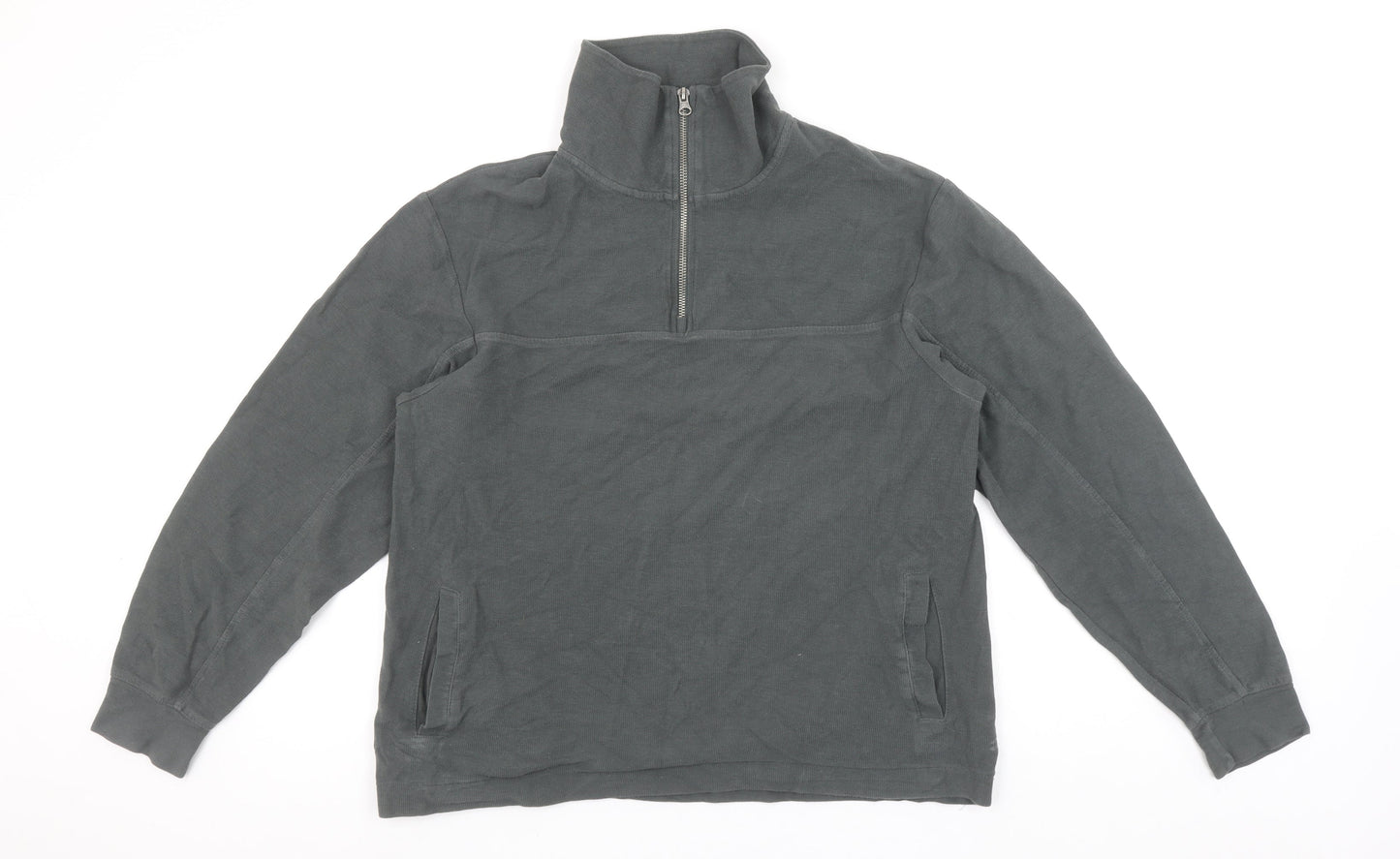 Zara Women’s Grey 1/2 Zip Pullover Sweatshirt Size S