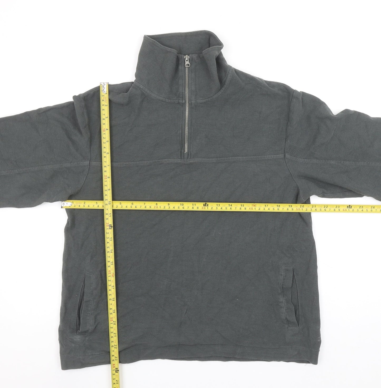 Zara Women’s Grey 1/2 Zip Pullover Sweatshirt Size S